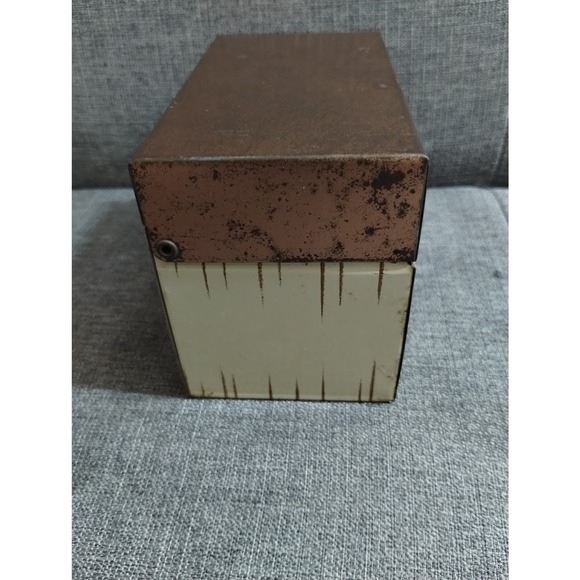 Vtg Recipe Receipt Tin Colonial Eagle Teapot Coffee Grinder Rustic USA (1) - Picture 5 of 8